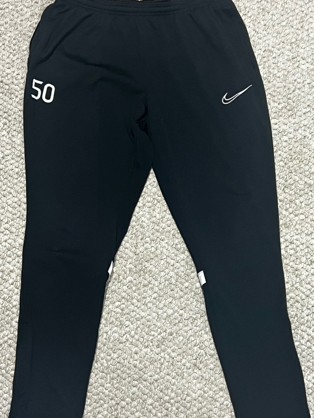 Nike Men's Black Dri-FIT Soccer Drawstring Athletic Sweatpants 50 Size Large